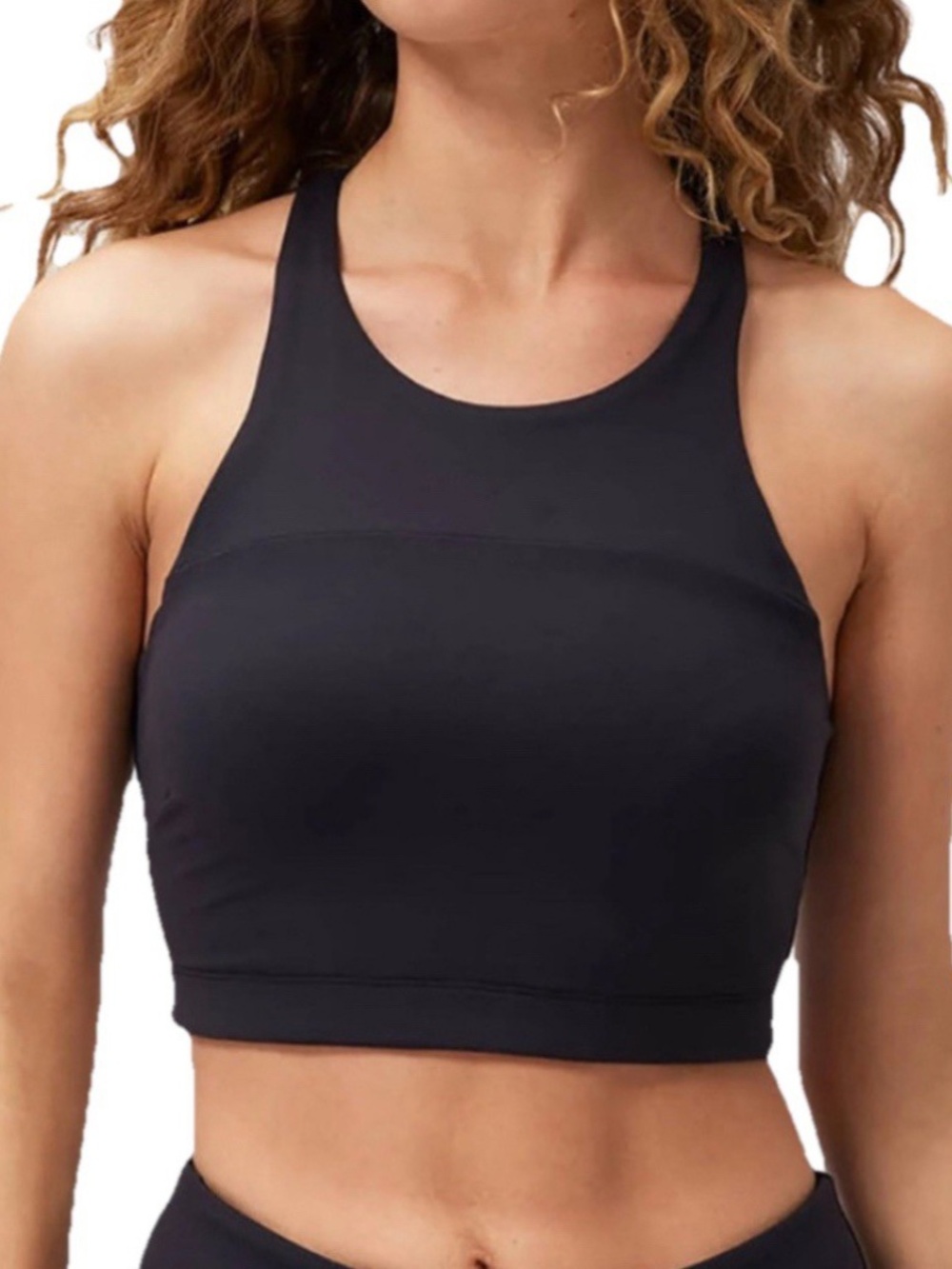 Outdoor Voices TechSweat Move Free Crop Top Sports Bra Black S